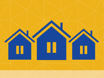 An illustration of a row of houses