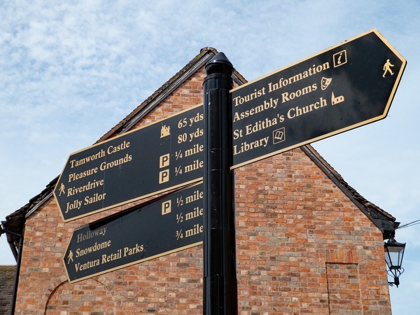 An information sign showing where local facilities are located
