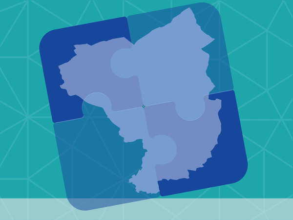 A graphic showing the Tamworth borough boundary on a jigsaw